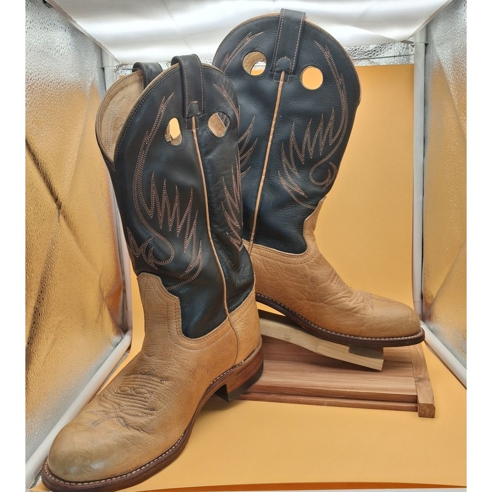 Size 7 Brahma by Canada West Women's Two Tone Leather Cowboy Boots
